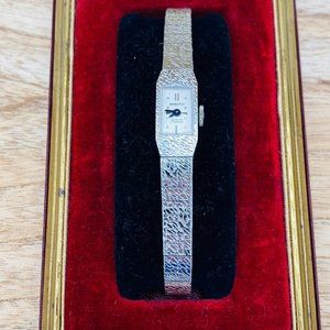 Rodania Incabloc 17 Jewels Silver Watch, MAJOR 10K RGP Bezel/Stainless MT Vernon